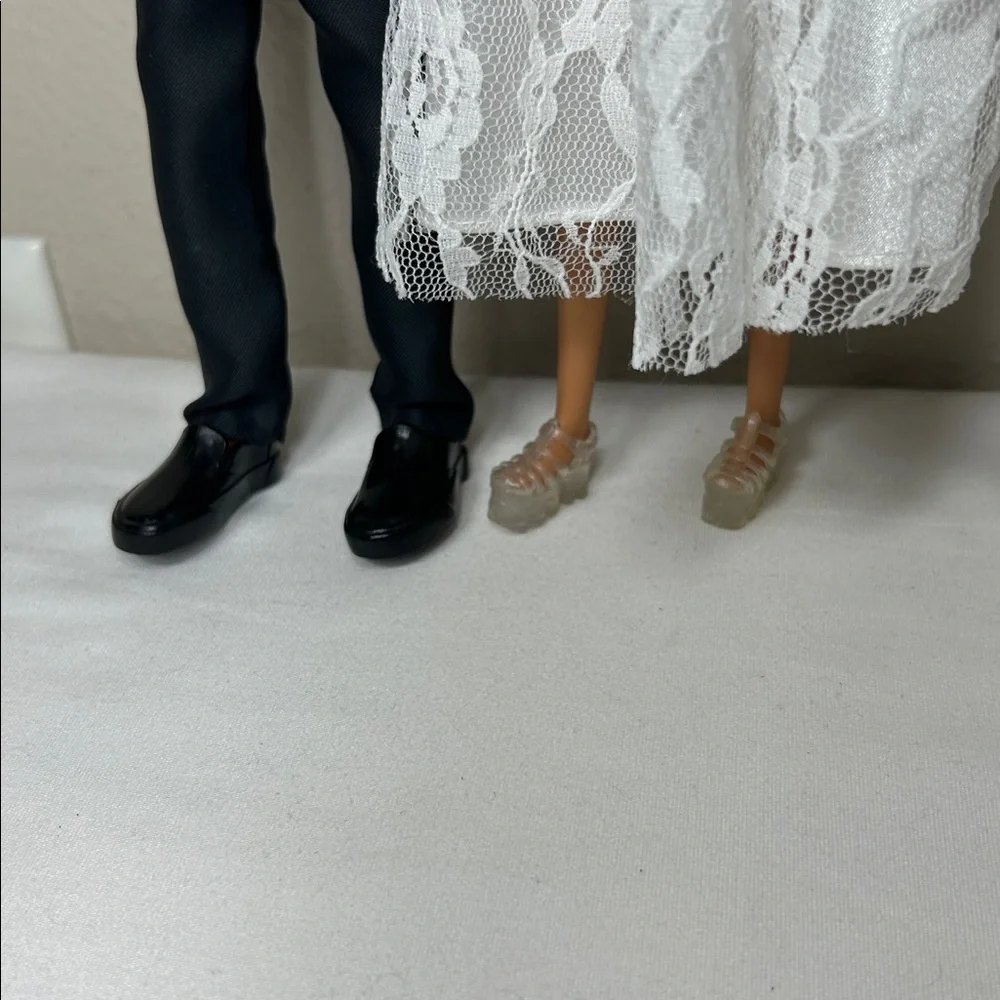 Barbie (2014) & Ken (2016) Dolls African American Bride & Groom Set Collectible